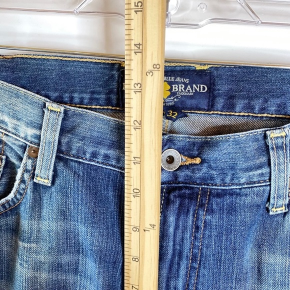 Lucky Brand Mens 181 Jean 36x32 Med Wash Relaxed Straight Distressed 100% Cotton - Picture 14 of 15